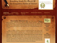 Tablet Screenshot of maranathamissions.com